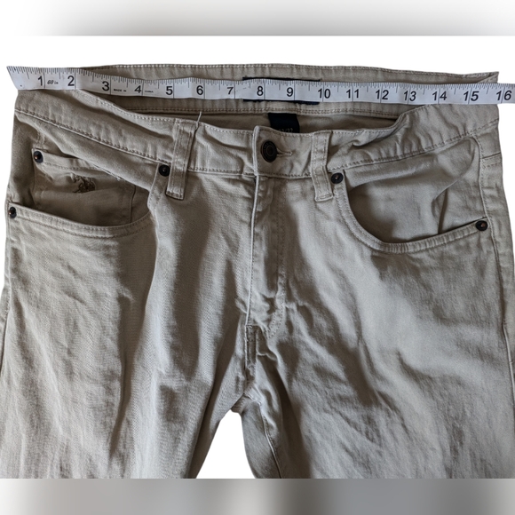 US Polo Assn. Men's beige cotton chino pants, slim fit 32x32 - Picture 3 of 9